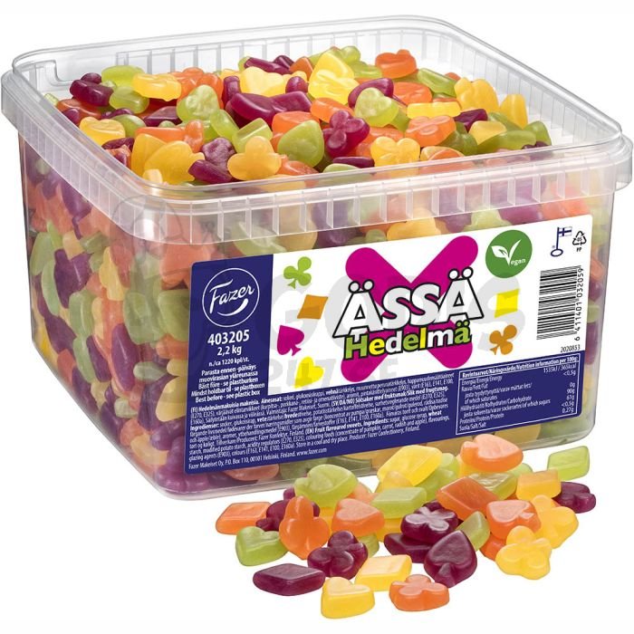 Fazer Assa Fruit Gummy 2 Boxes of 2.2 kg 12.6 oz